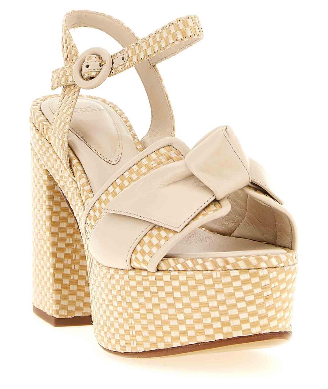 ALEXANDRE BIRMAN Бежевые кожаные босоножки, фото 2