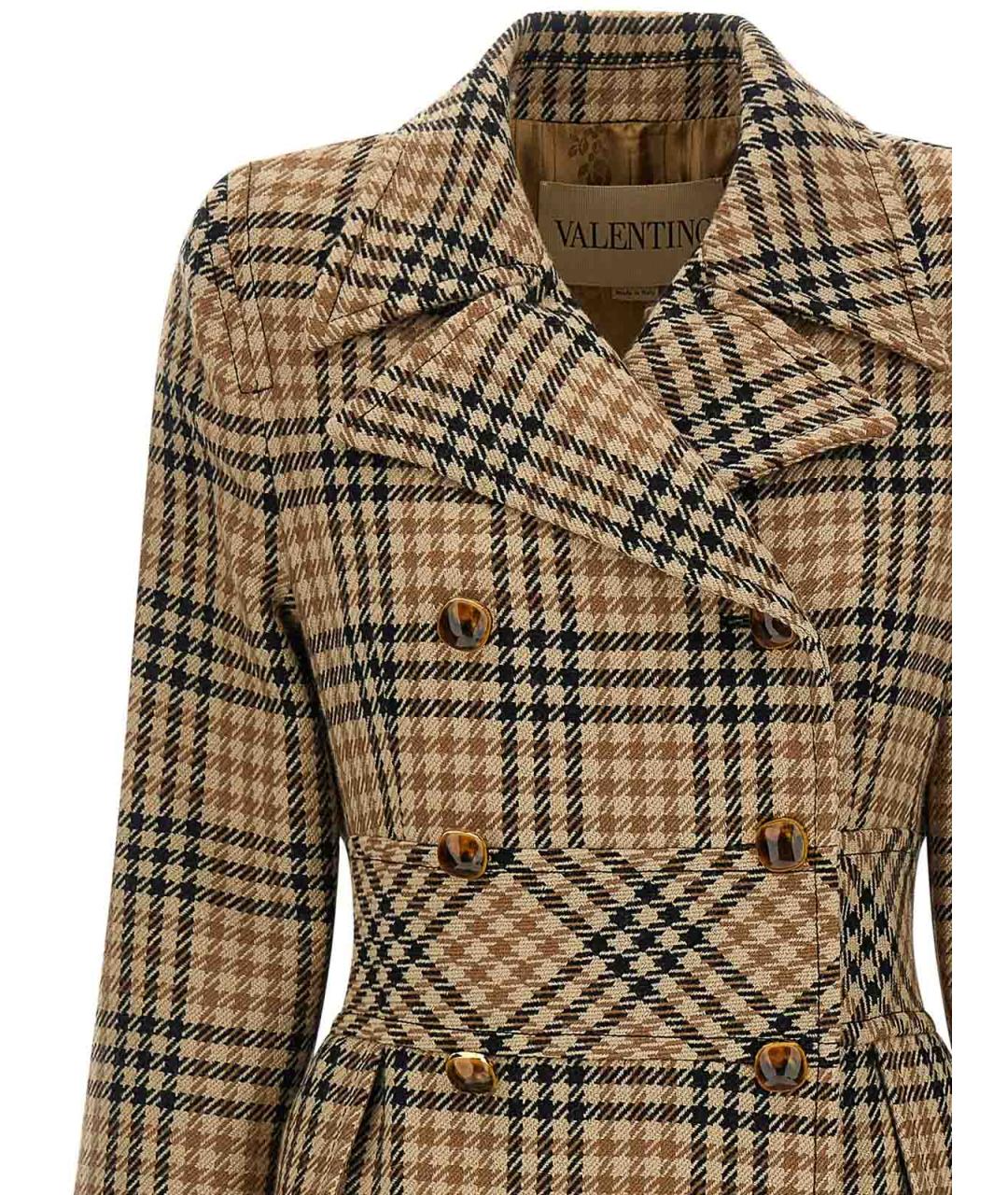VALENTINO Бежевое шерстяное пальто, фото 3