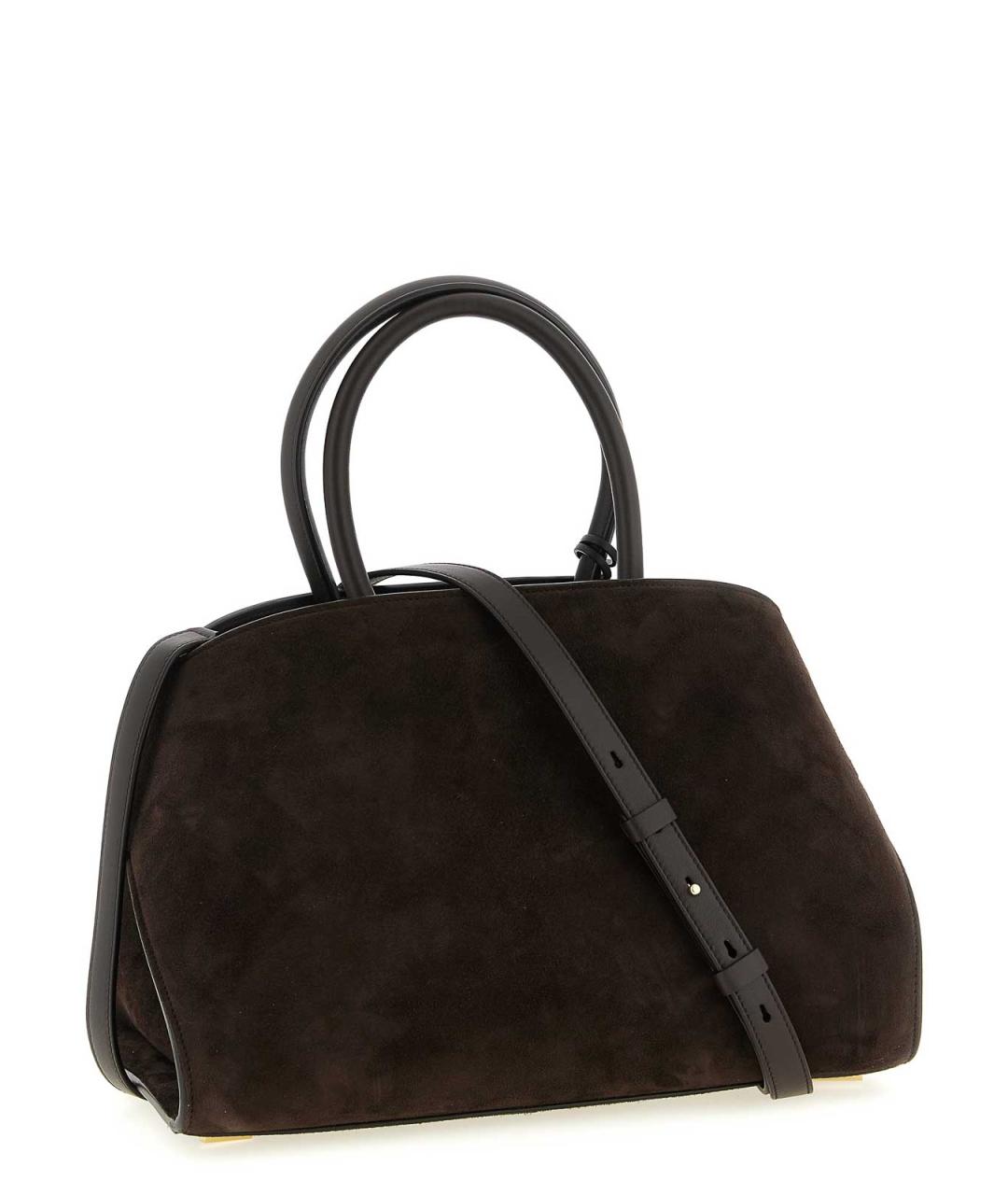 FERRAGAMO Коричневая замшевая сумка через плечо, фото 2