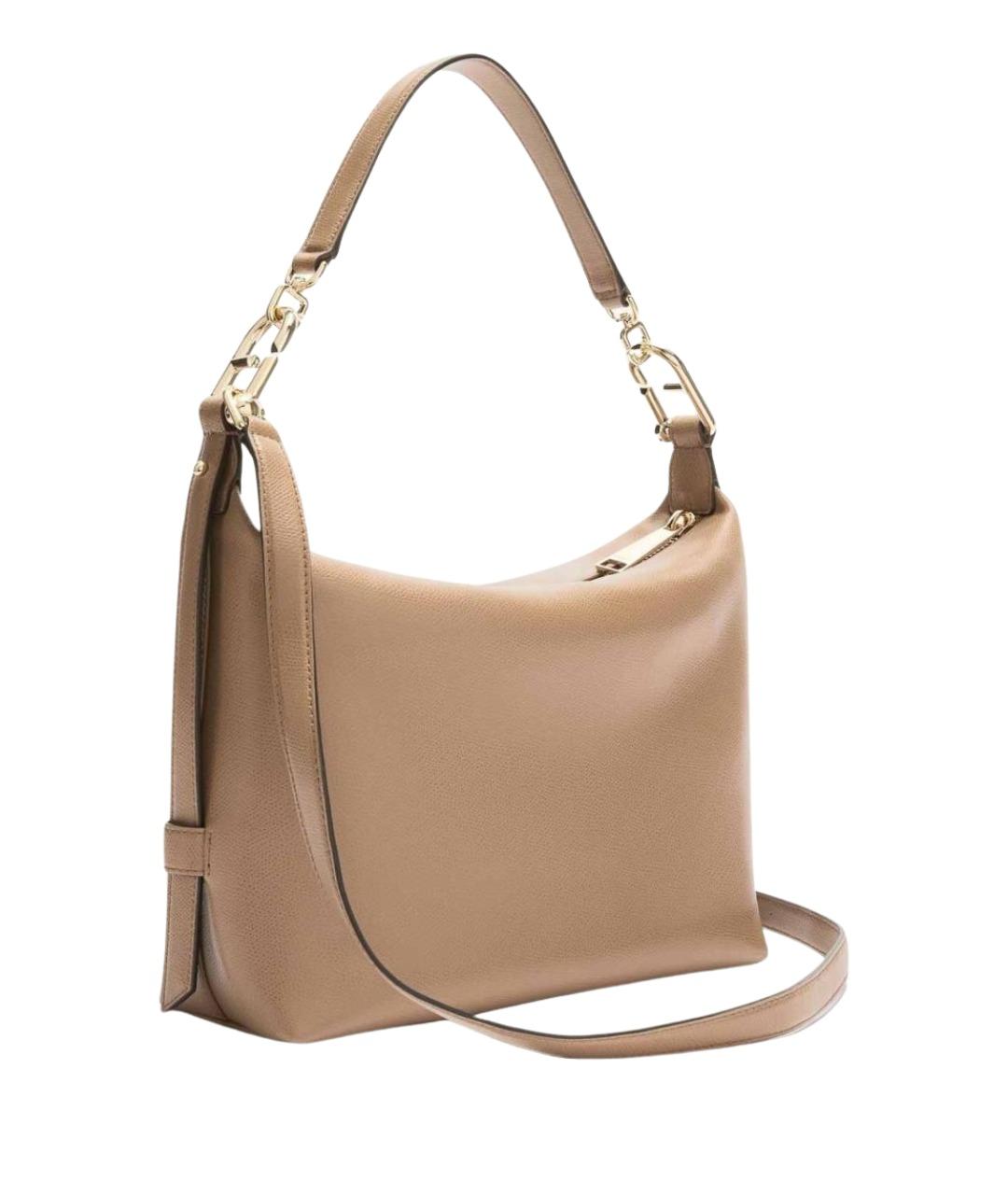 FURLA Коричневая кожаная сумка через плечо, фото 5