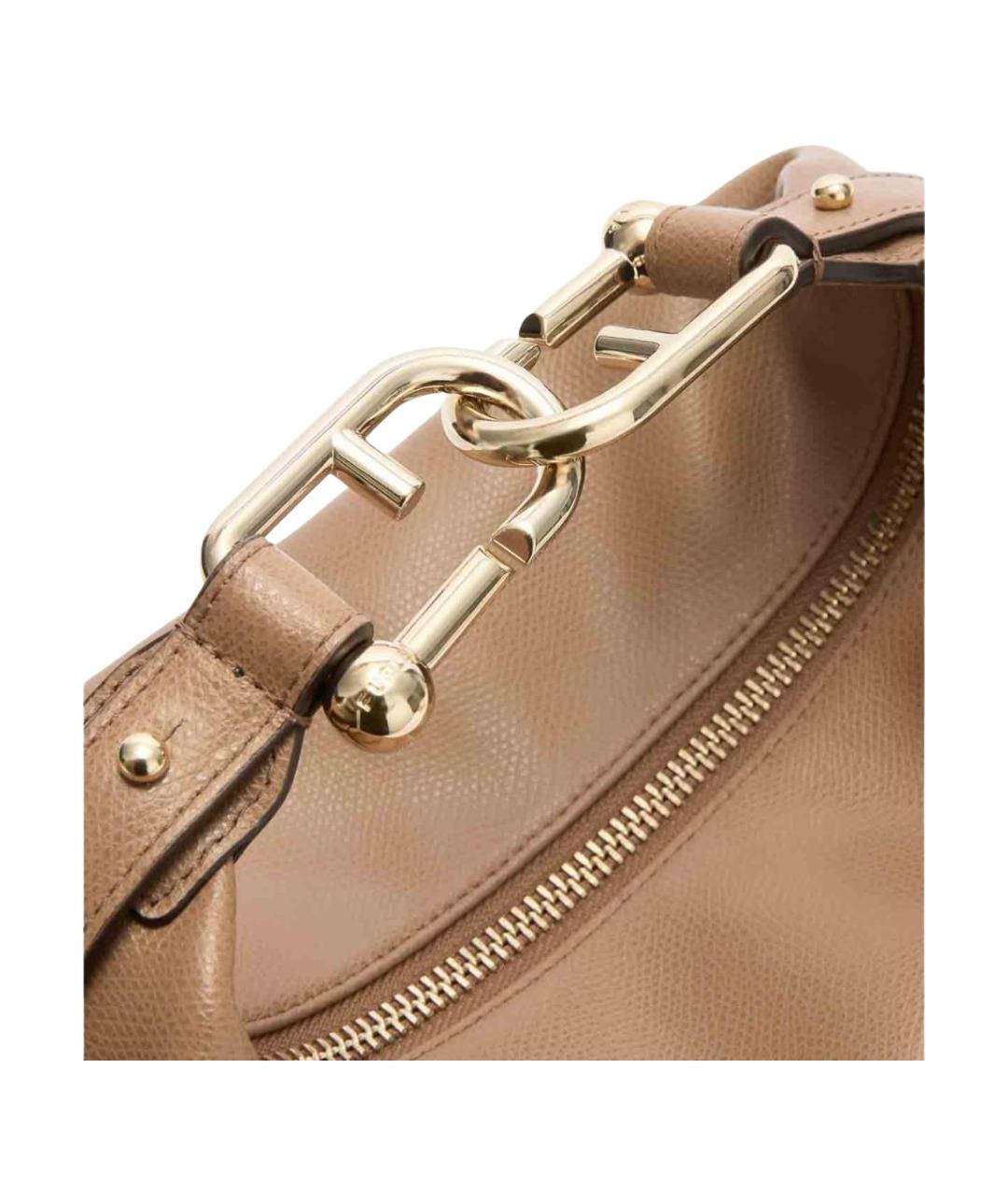 FURLA Коричневая кожаная сумка через плечо, фото 3