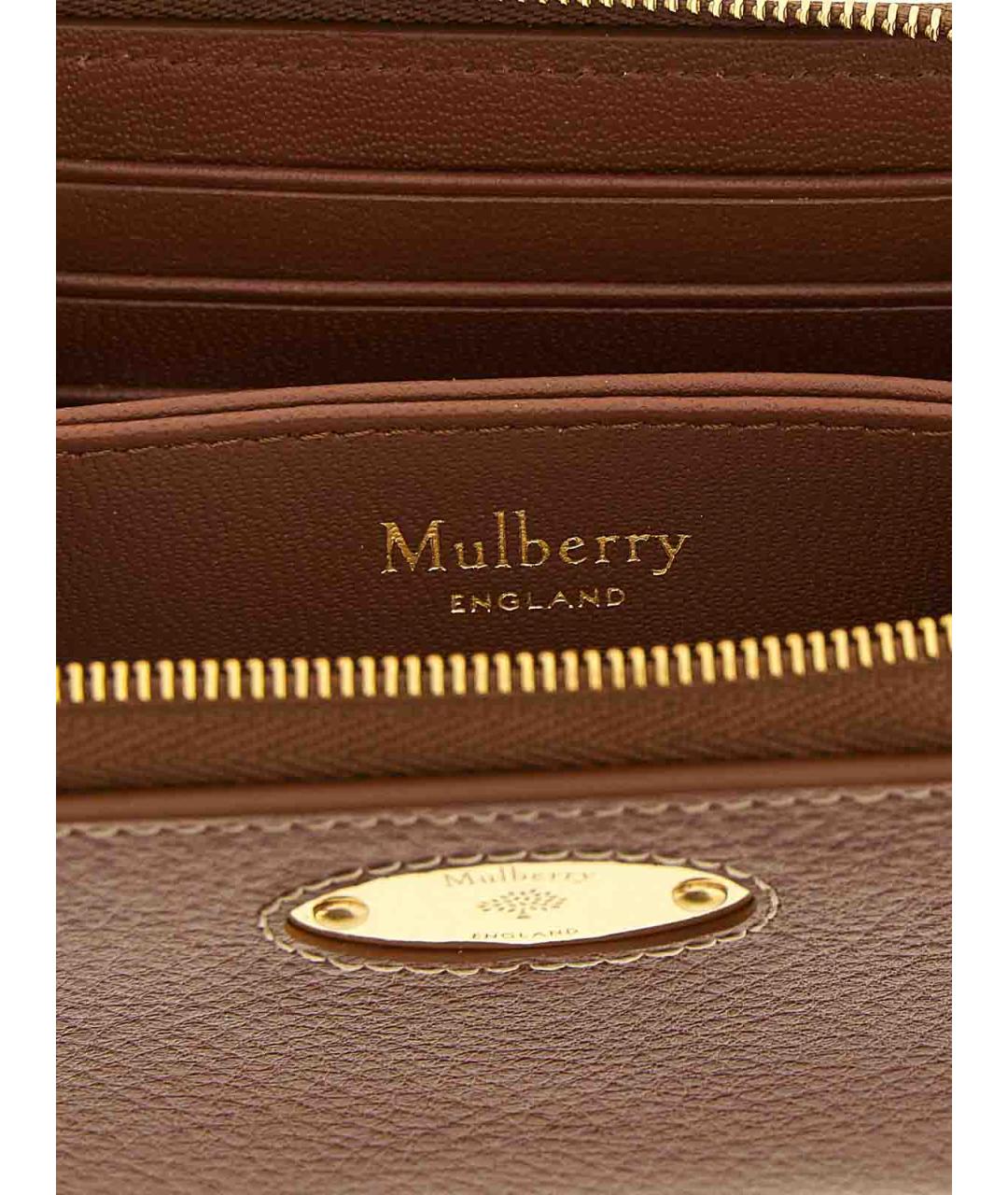 MULBERRY Коричневый кожаный кошелек, фото 3