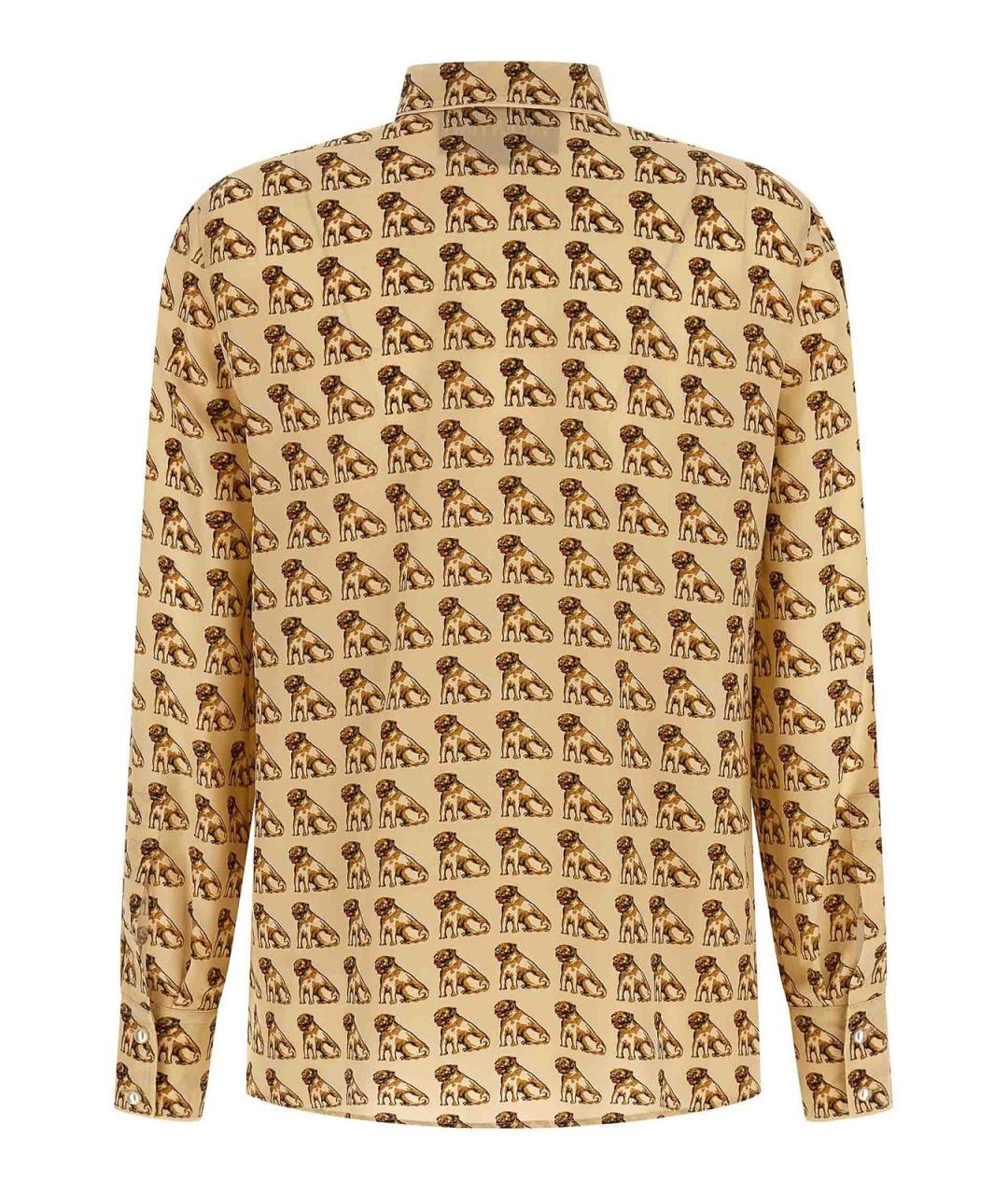 VALENTINO Бежевая шелковая рубашка, фото 2