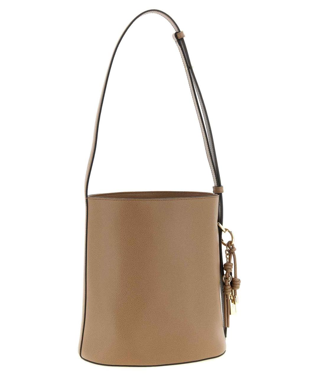 FURLA Бежевая кожаная сумка через плечо, фото 2