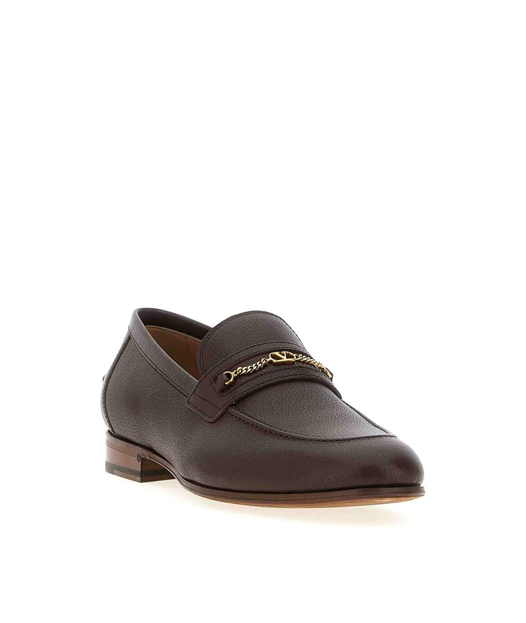 VALENTINO Коричневые кожаные лоферы, фото 2
