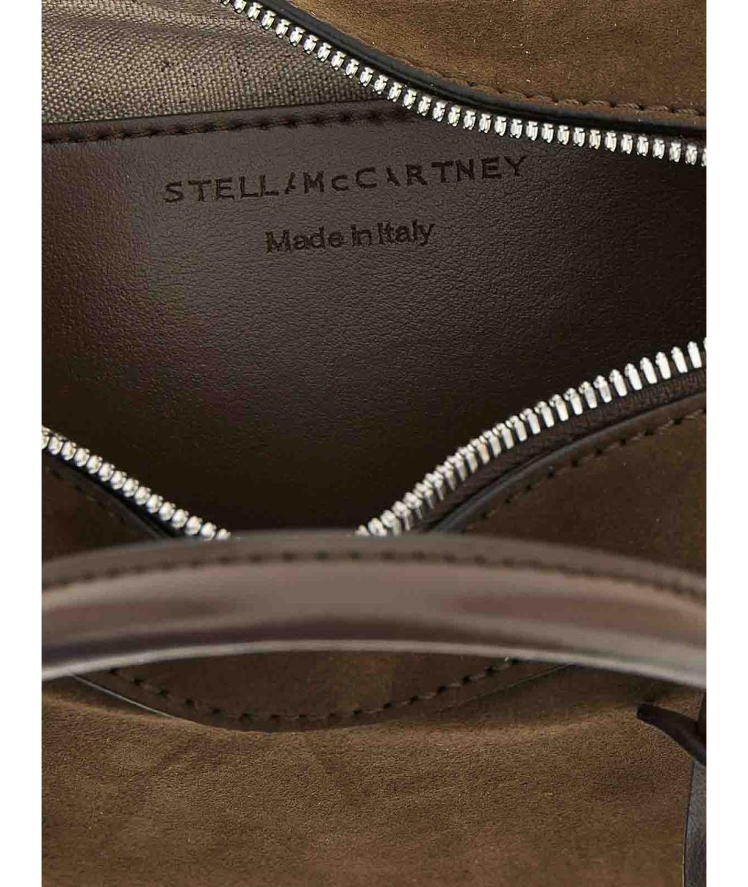 STELLA MCCARTNEY Коричневая замшевая сумка с короткими ручками, фото 4
