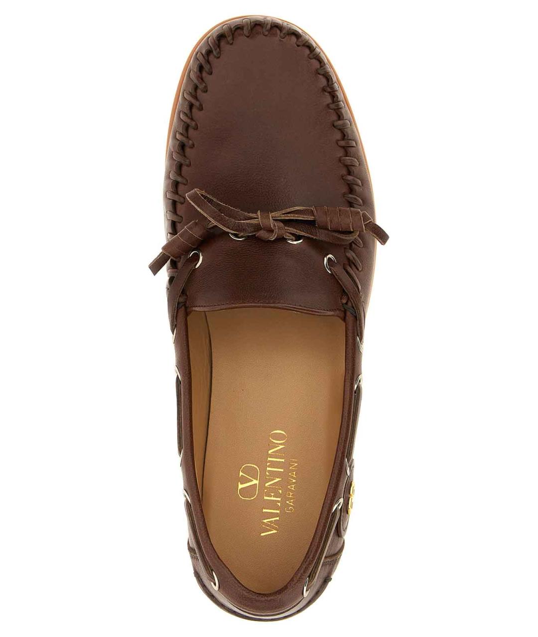 VALENTINO Коричневые кожаные туфли, фото 4