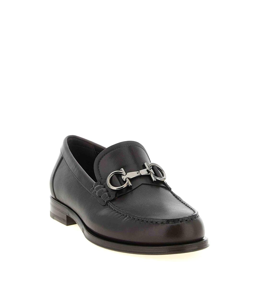 FERRAGAMO Коричневые кожаные лоферы, фото 2