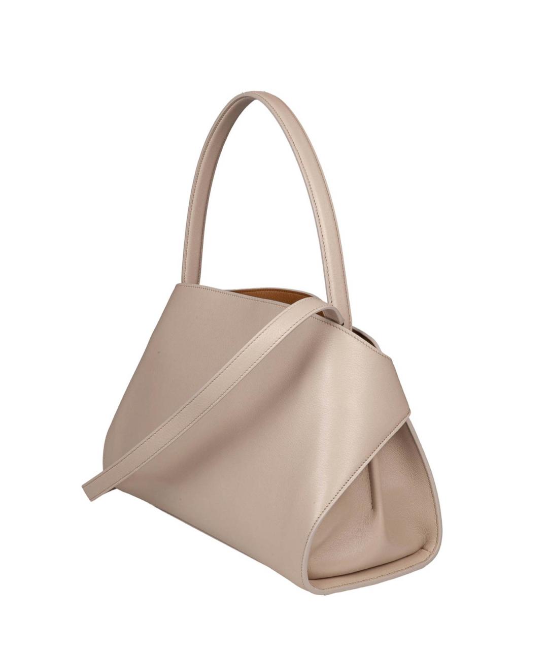 FERRAGAMO Бежевая кожаная сумка через плечо, фото 3