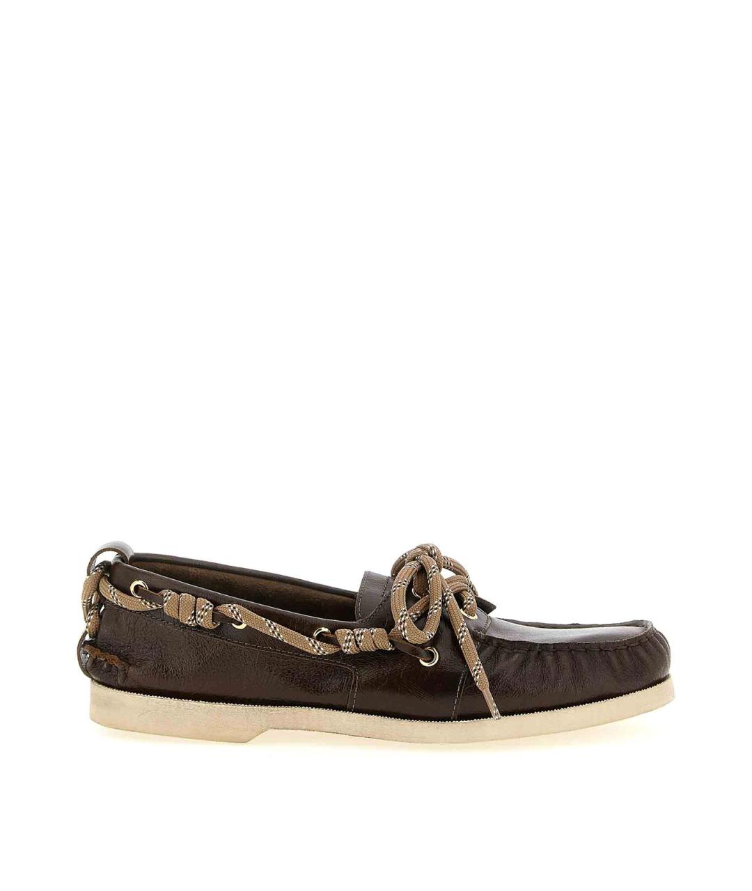 GOLDEN GOOSE DELUXE BRAND Коричневые кожаные лоферы, фото 1