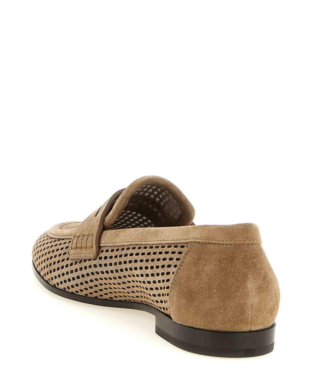 BRUNELLO CUCINELLI Коричневые кожаные лоферы, фото 3