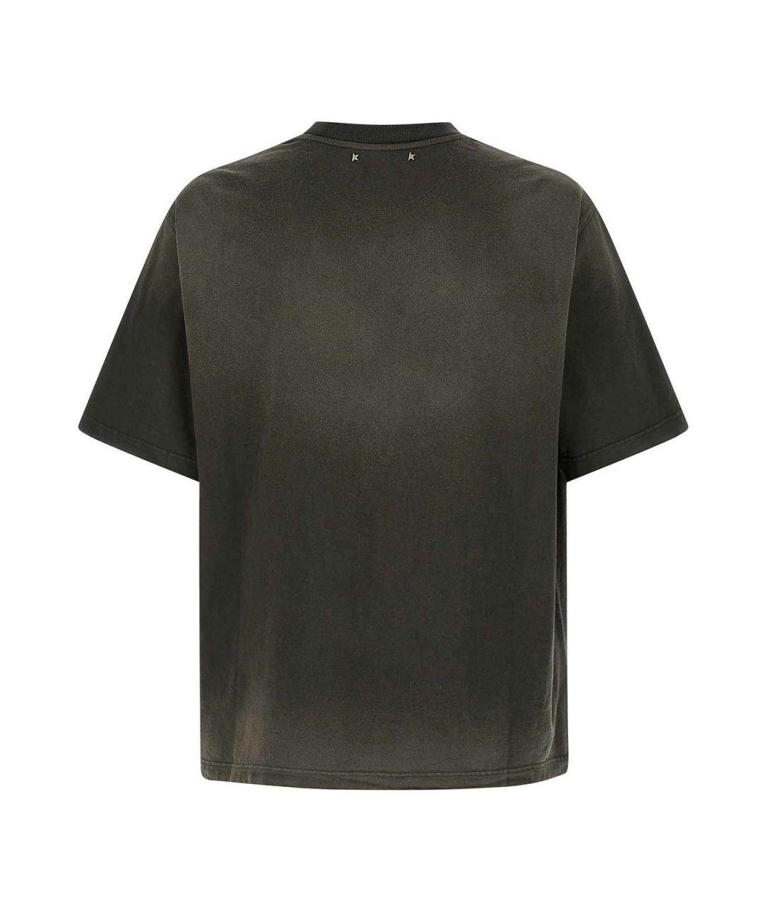GOLDEN GOOSE Серая хлопковая футболка, фото 2