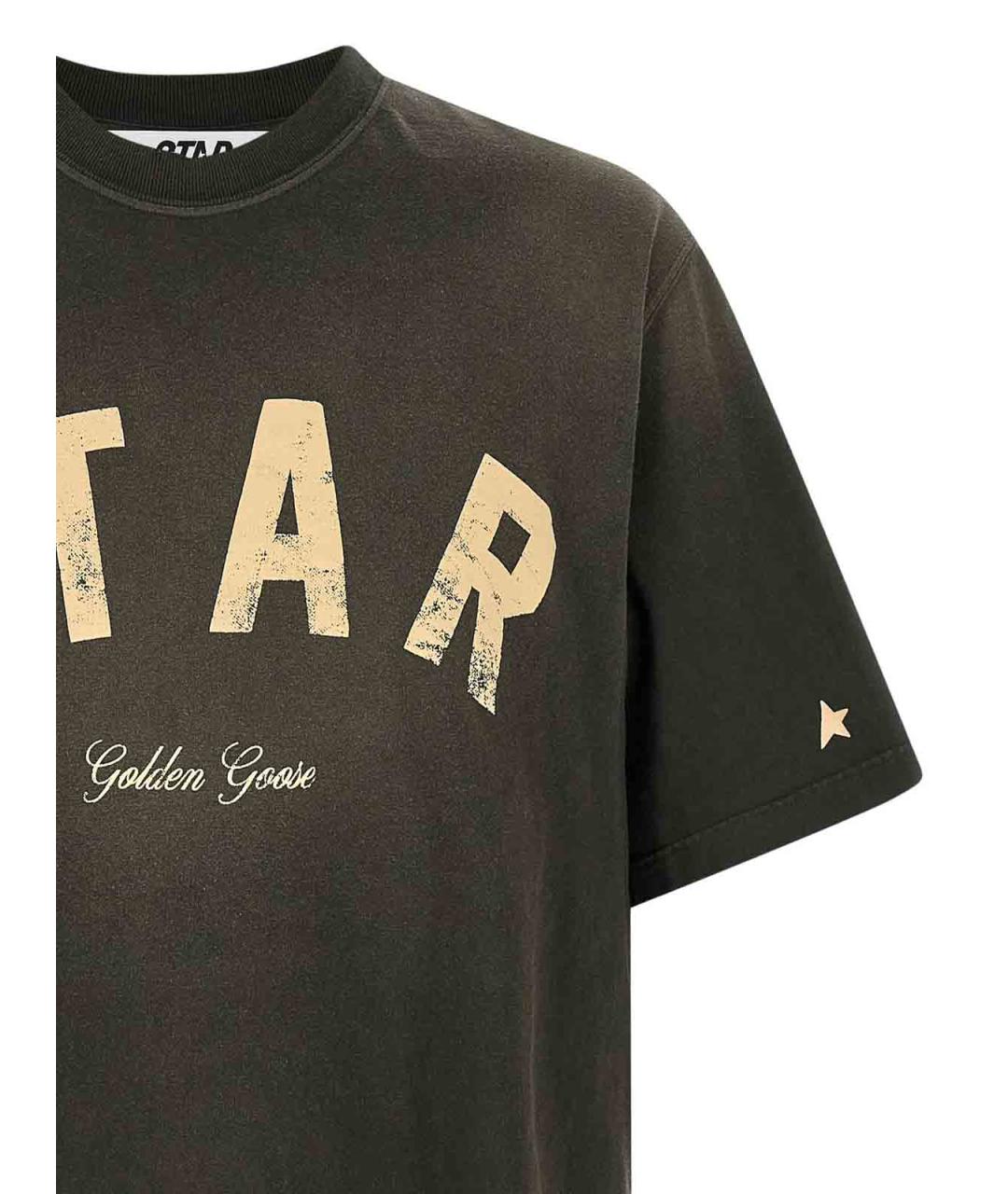 GOLDEN GOOSE Серая хлопковая футболка, фото 3