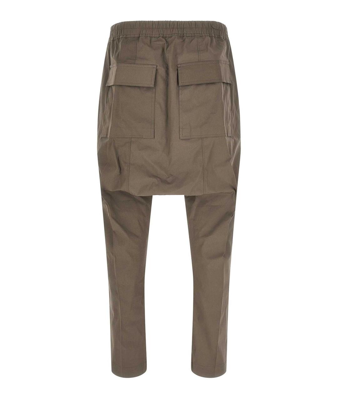 RICK OWENS Серые хлопковые повседневные брюки, фото 2