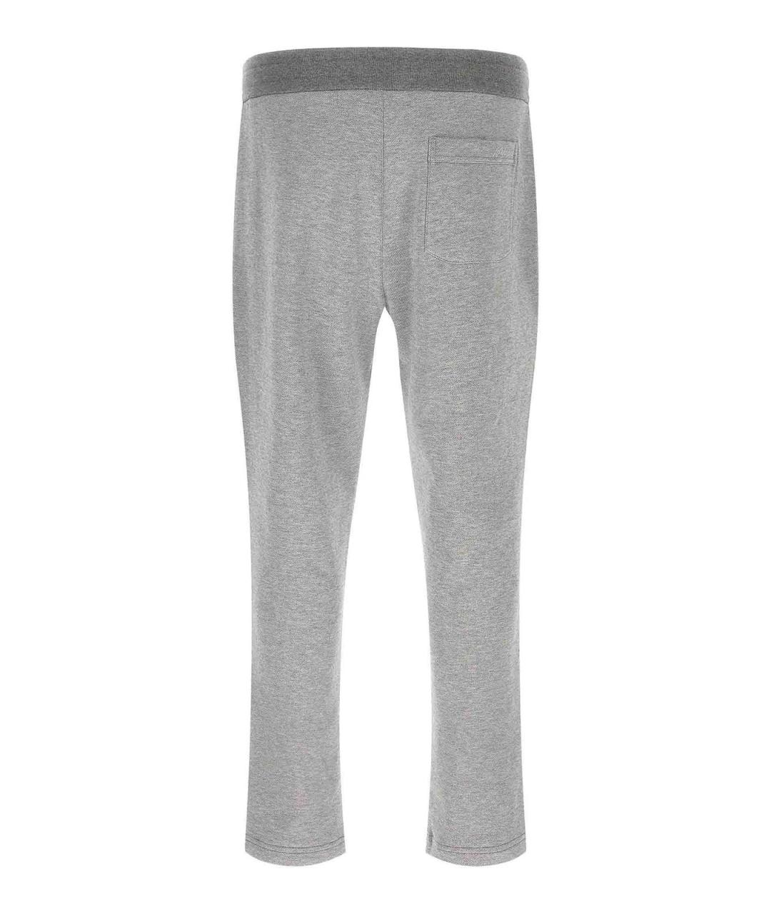 BRIONI Серые хлопковые повседневные брюки, фото 2