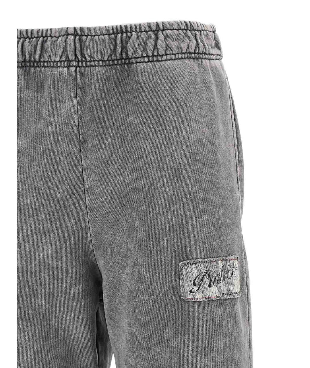 PINKO Серые хлопковые спортивные брюки и шорты, фото 3