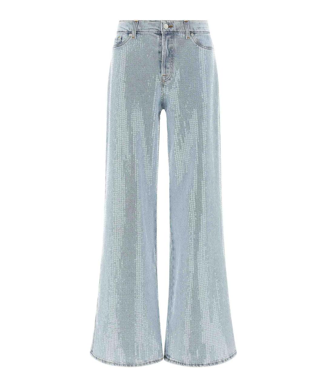 7 FOR ALL MANKIND Голубые хлопковые джинсы клеш, фото 1