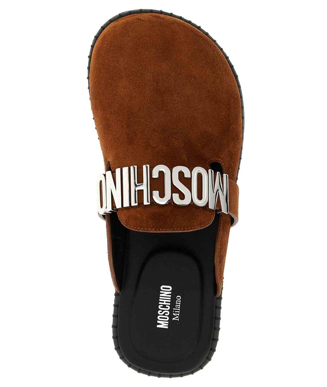 MOSCHINO Коричневые замшевые сандалии, фото 4