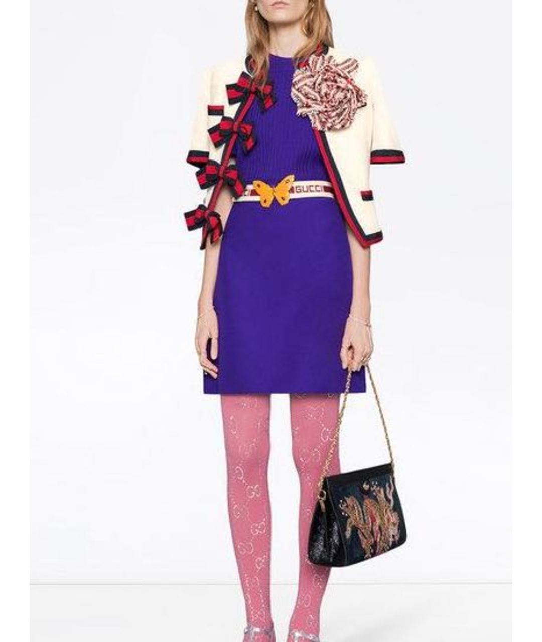 GUCCI Фиолетовое повседневное платье, фото 3
