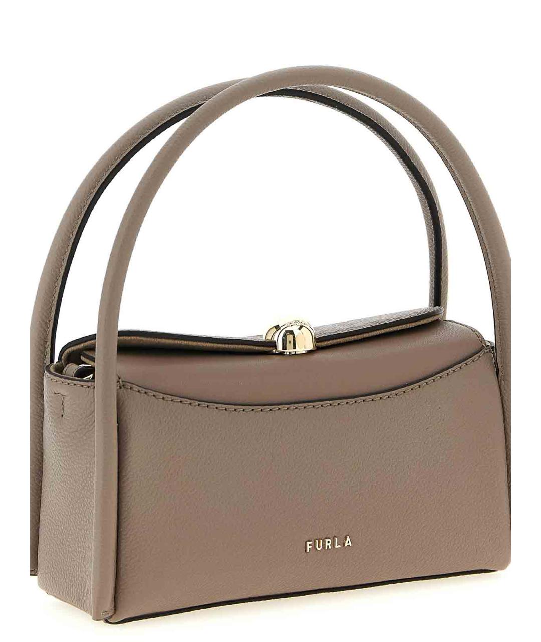 FURLA Бежевая кожаная сумка тоут, фото 3