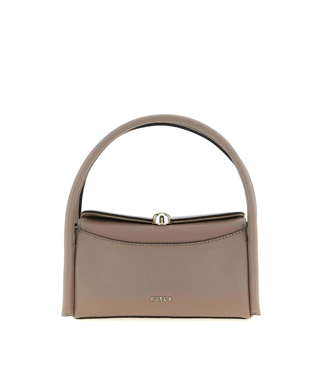 FURLA Бежевая кожаная сумка тоут, фото 1
