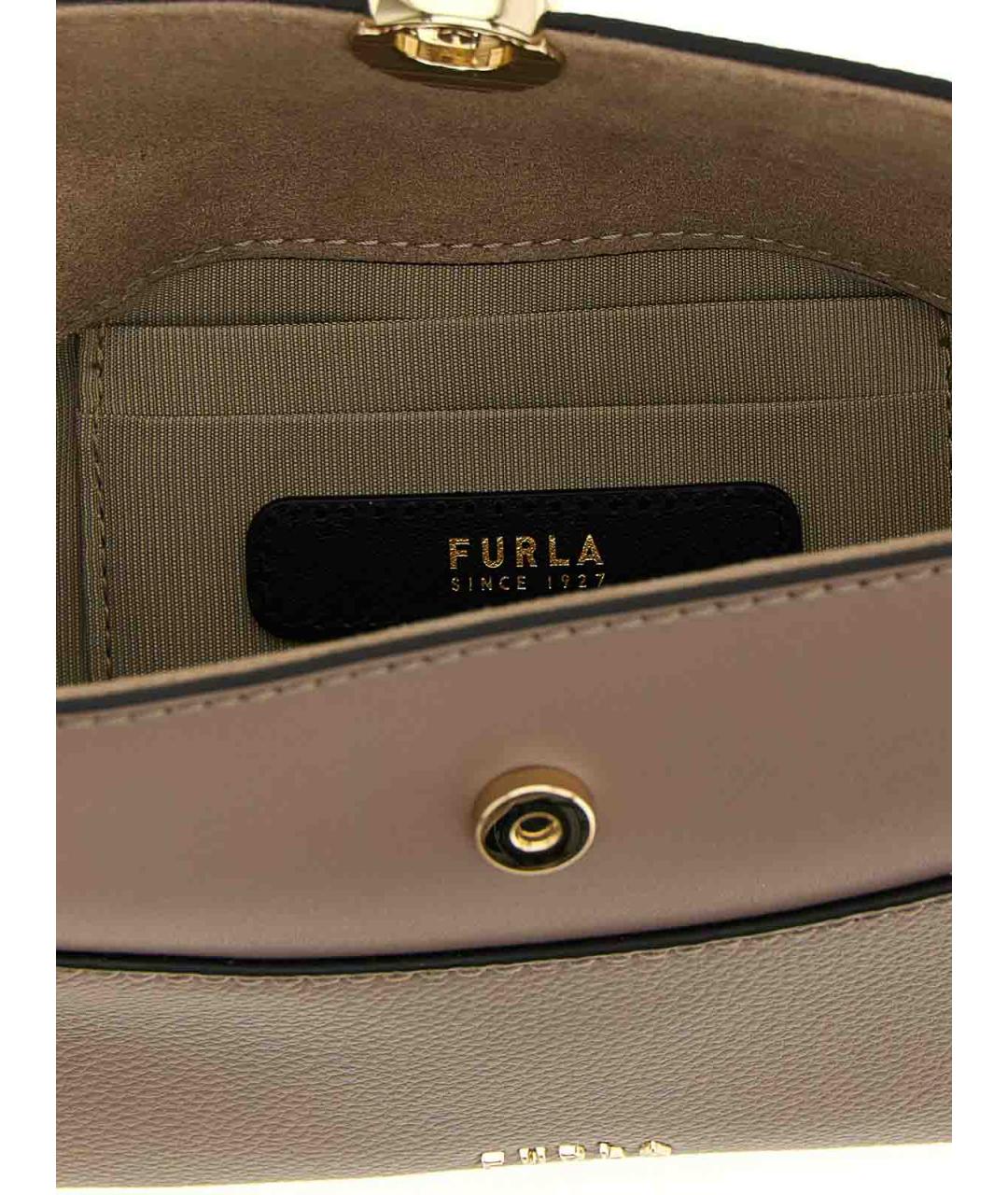 FURLA Бежевая кожаная сумка тоут, фото 4