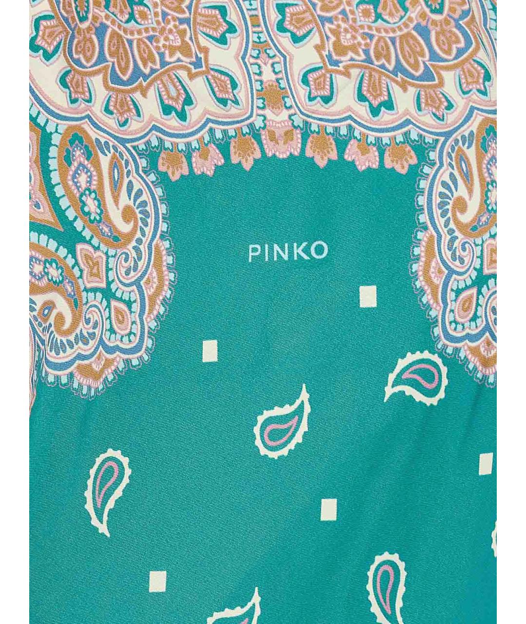 PINKO Голубая вискозная майка, фото 4