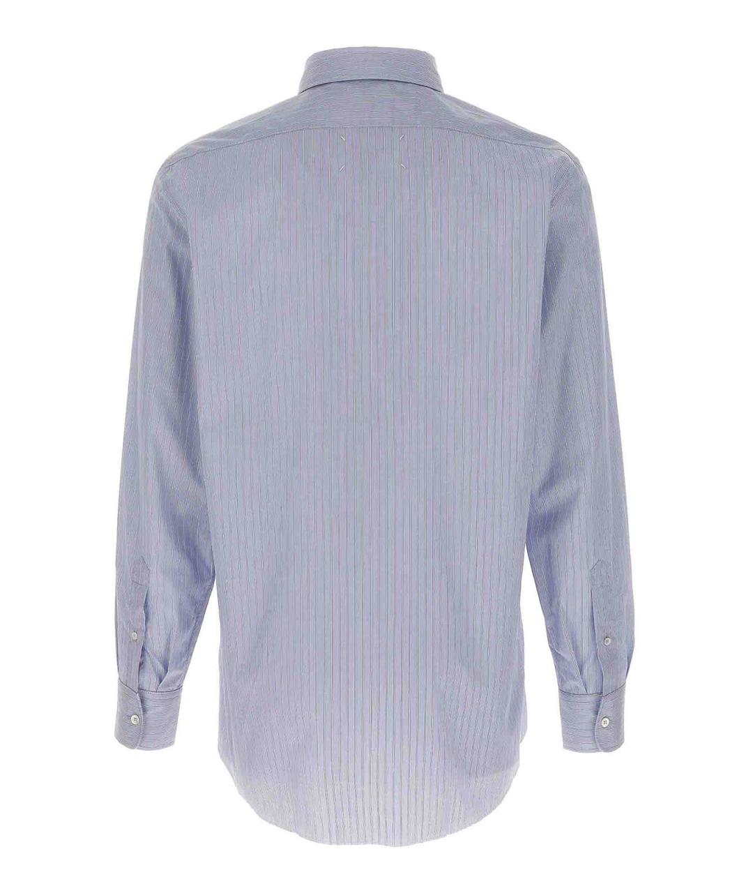 MAISON MARGIELA Голубая хлопковая классическая рубашка, фото 2