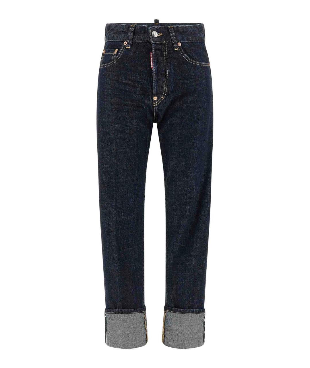 DSQUARED2 Синие хлопковые прямые джинсы, фото 1