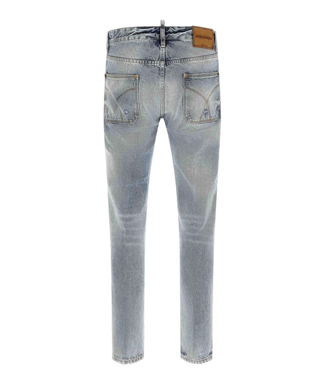 DSQUARED2 Голубые хлопковые джинсы скинни, фото 2
