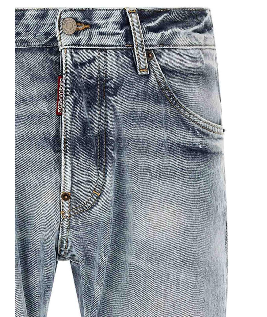 DSQUARED2 Голубые хлопковые джинсы скинни, фото 3