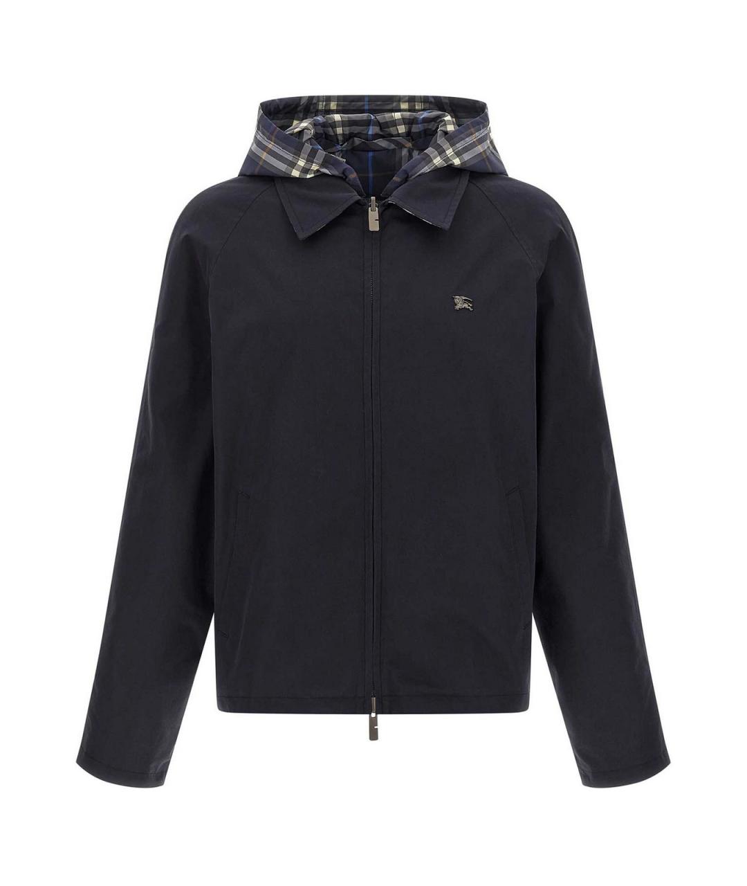 BURBERRY Темно-синяя хлопковая куртка, фото 1