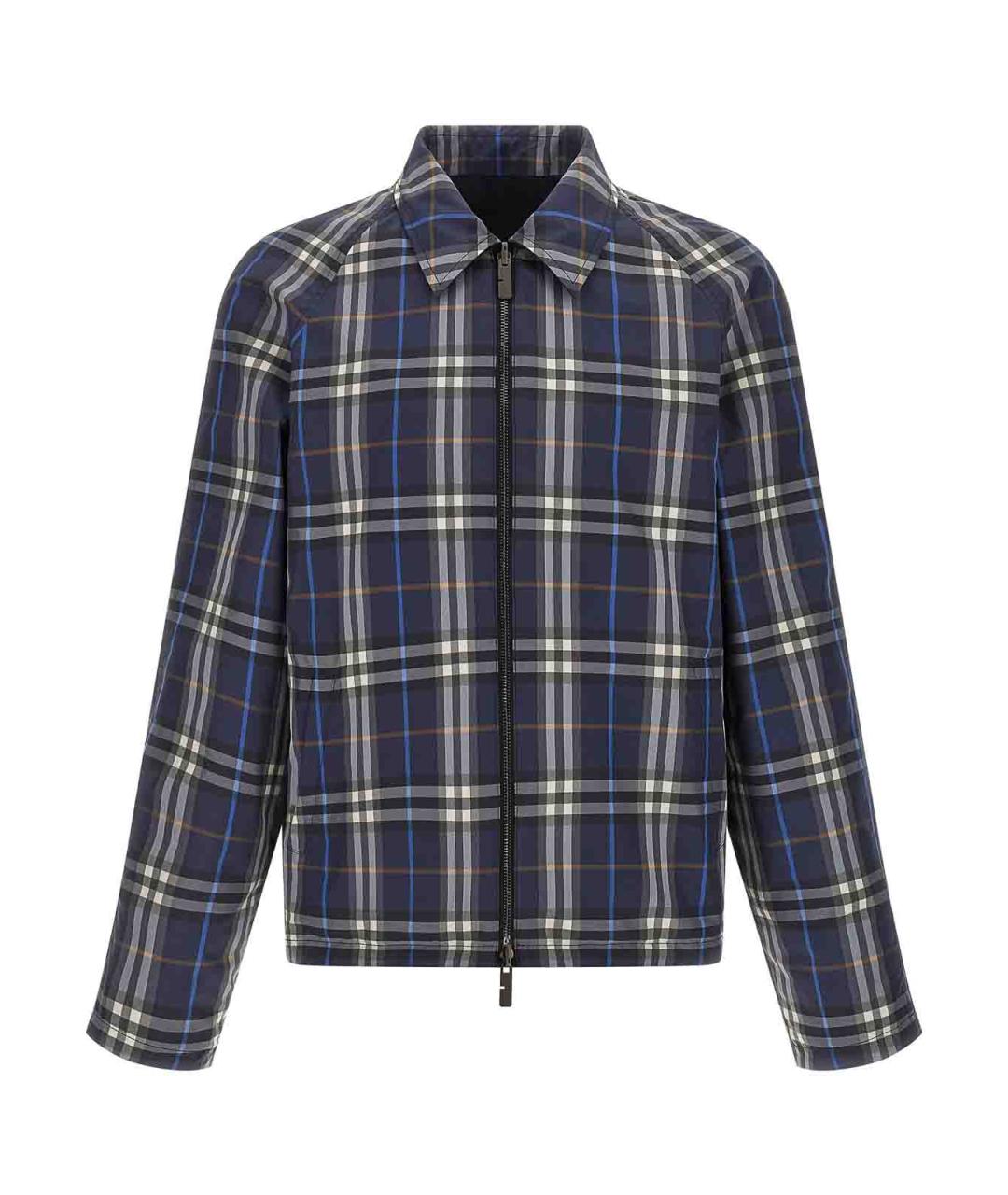 BURBERRY Темно-синяя хлопковая куртка, фото 3