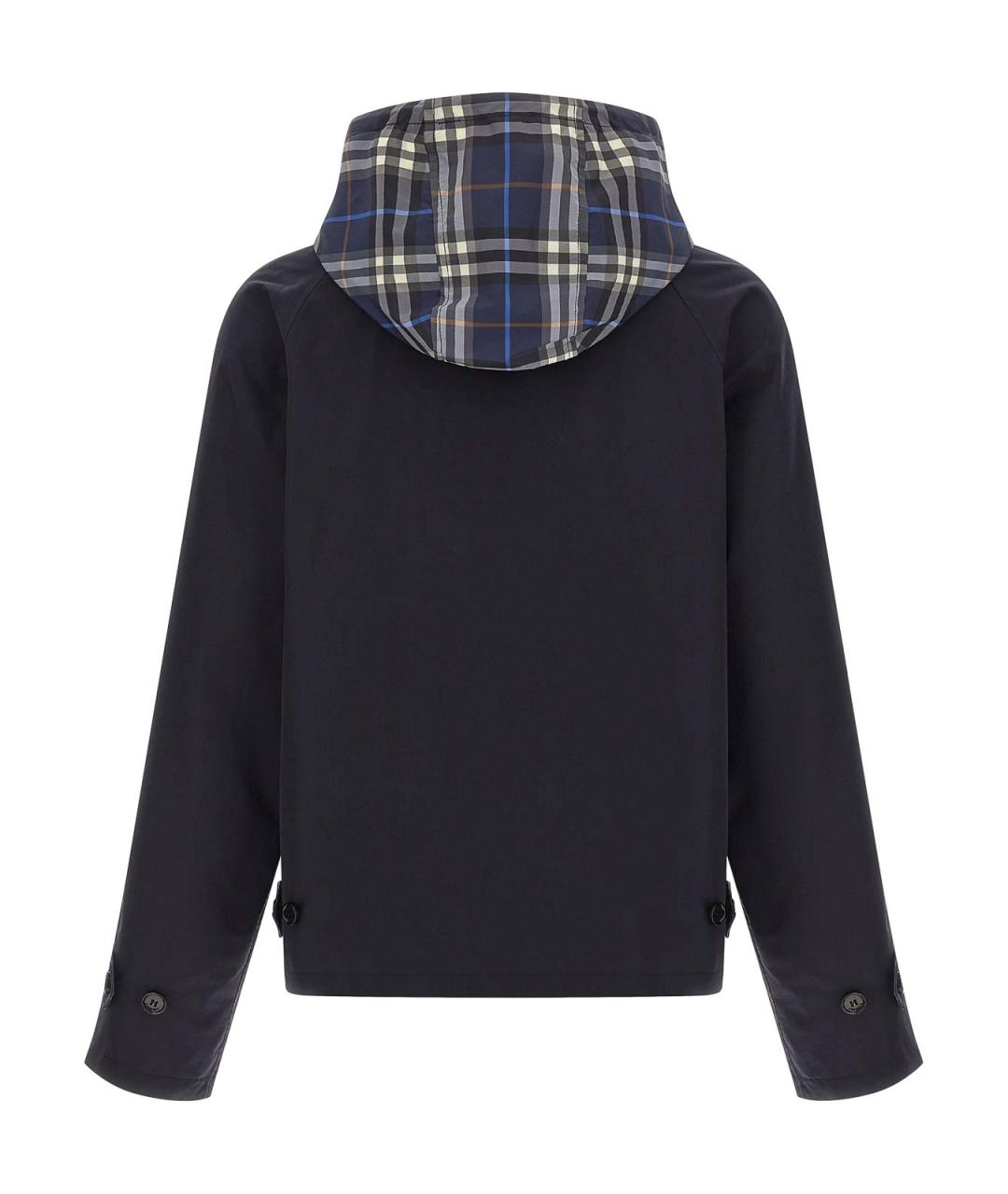 BURBERRY Темно-синяя хлопковая куртка, фото 4