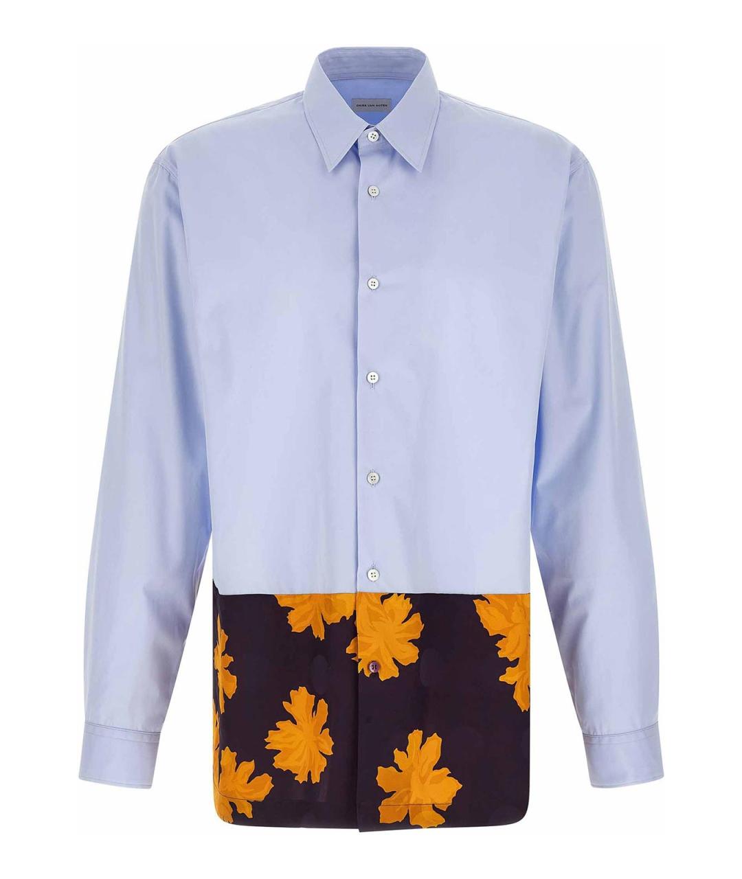 DRIES VAN NOTEN Голубая хлопковая кэжуал рубашка, фото 1