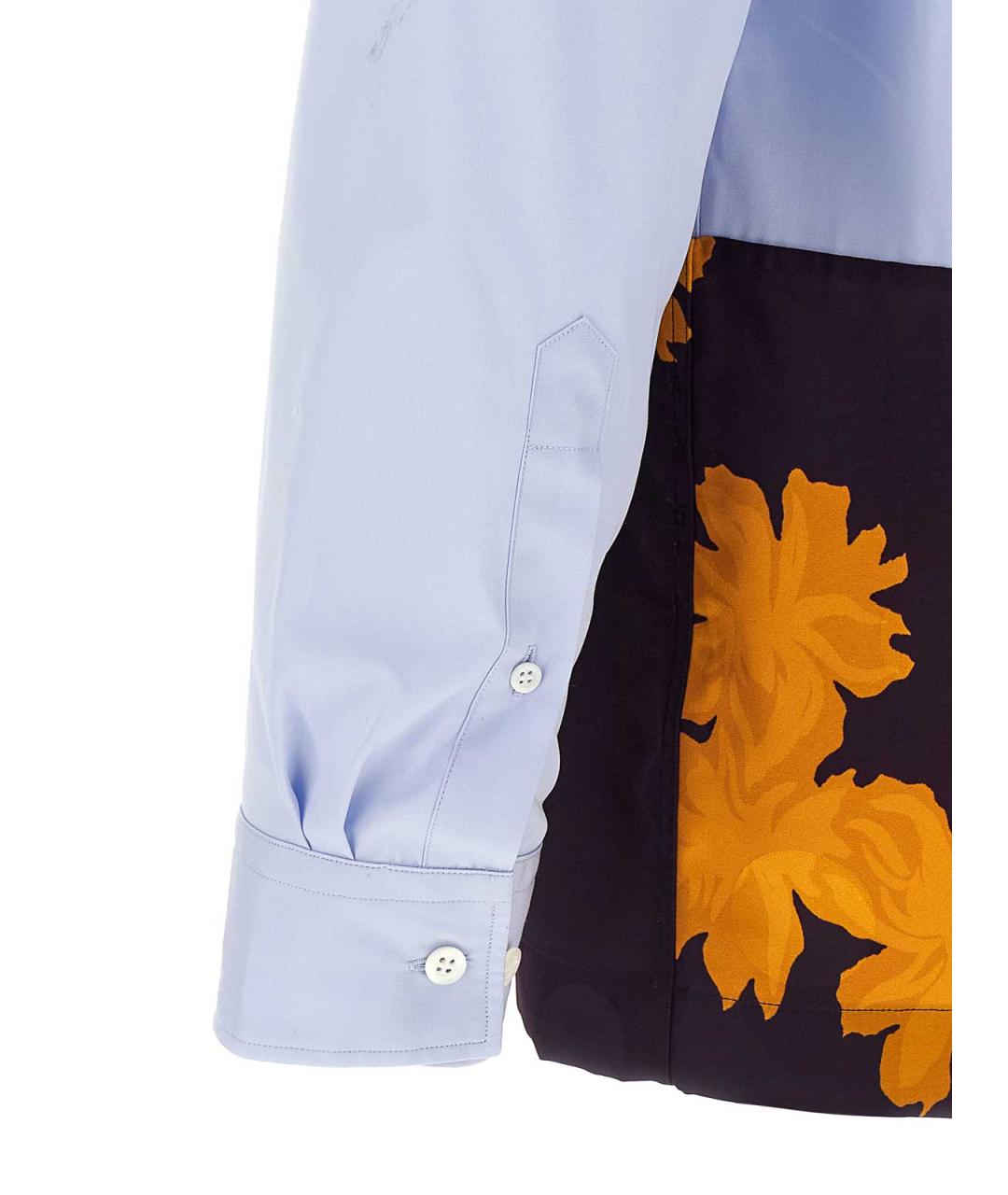 DRIES VAN NOTEN Голубая хлопковая кэжуал рубашка, фото 4