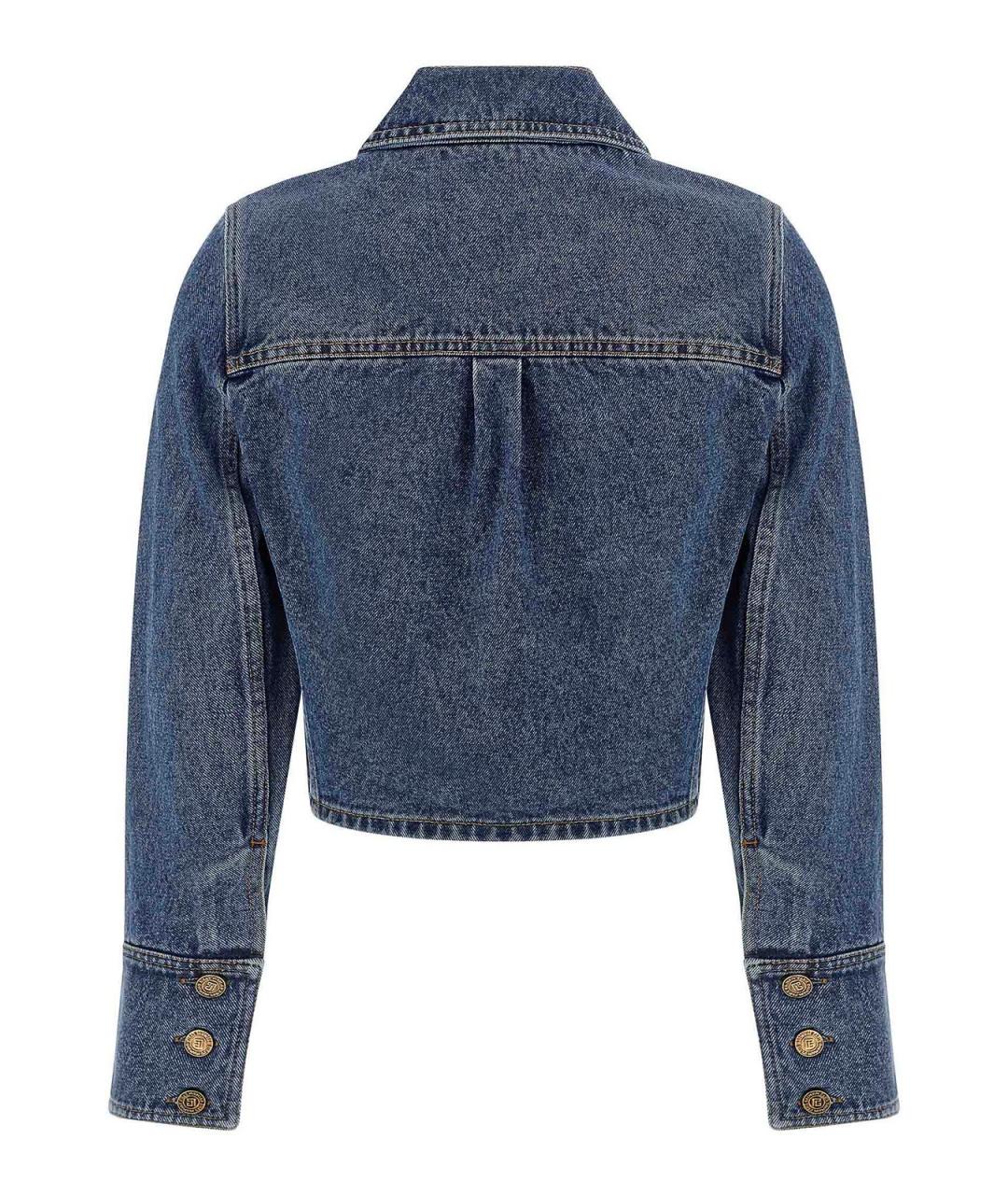 BALMAIN Синяя деним куртка, фото 2