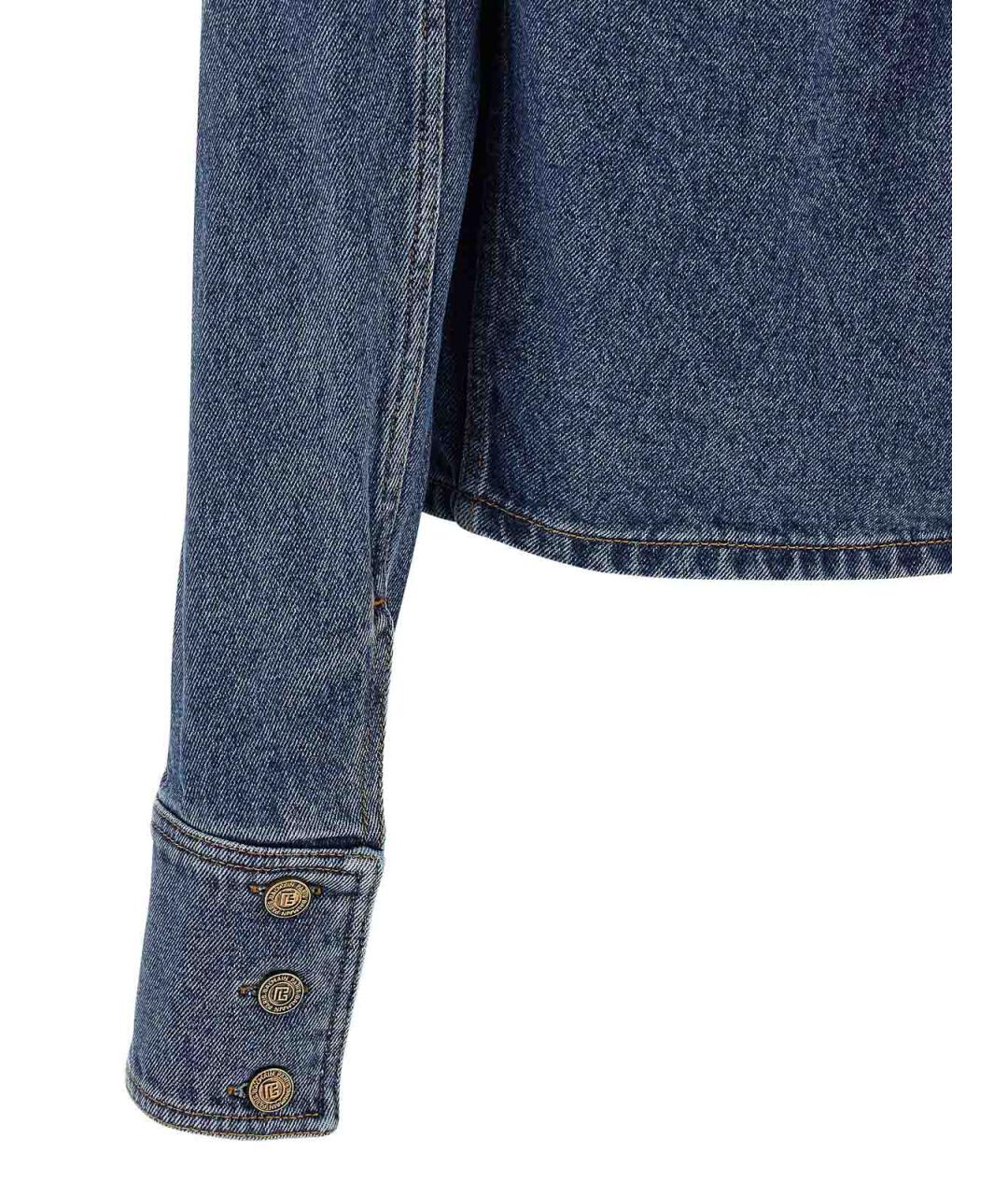 BALMAIN Синяя деним куртка, фото 4