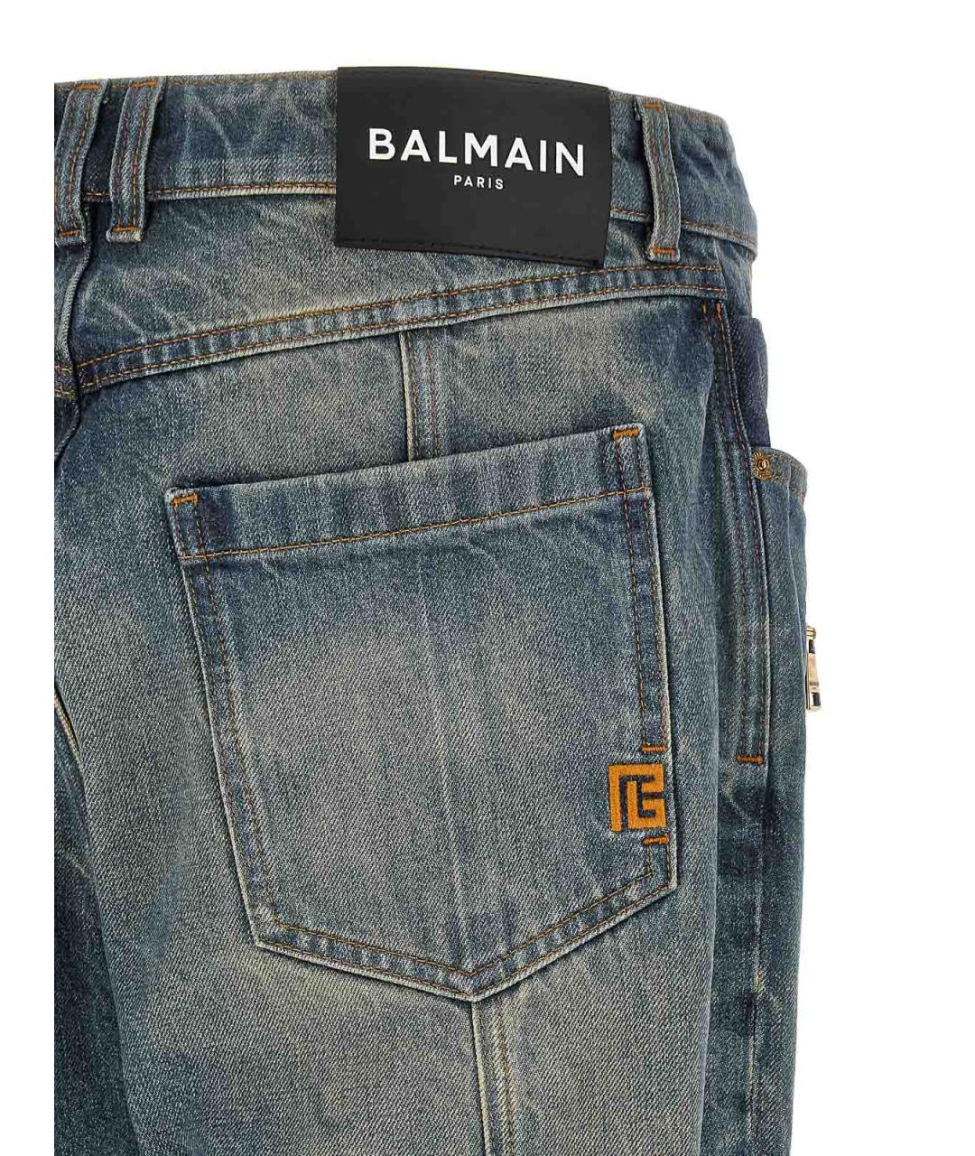 BALMAIN Синие прямые джинсы, фото 4