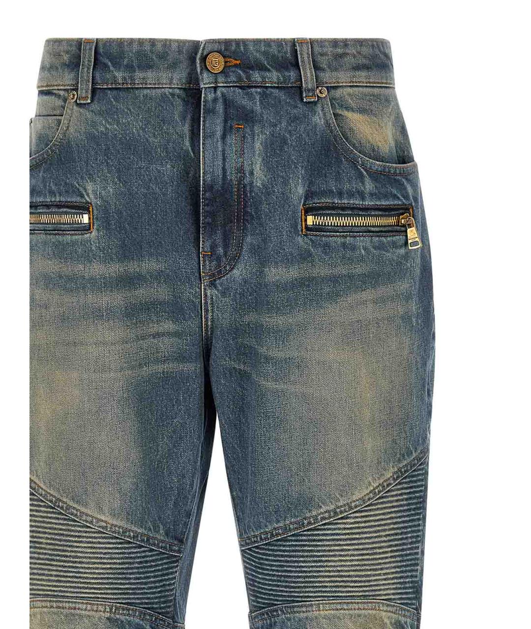 BALMAIN Синие прямые джинсы, фото 3