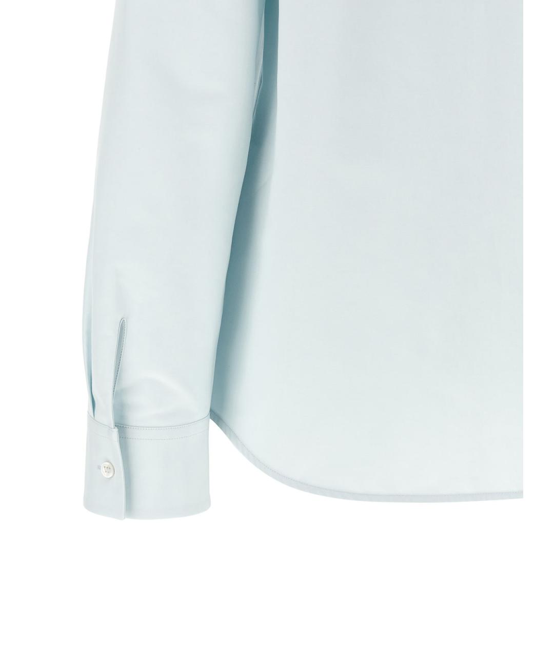 JIL SANDER Голубая хлопковая рубашка, фото 4
