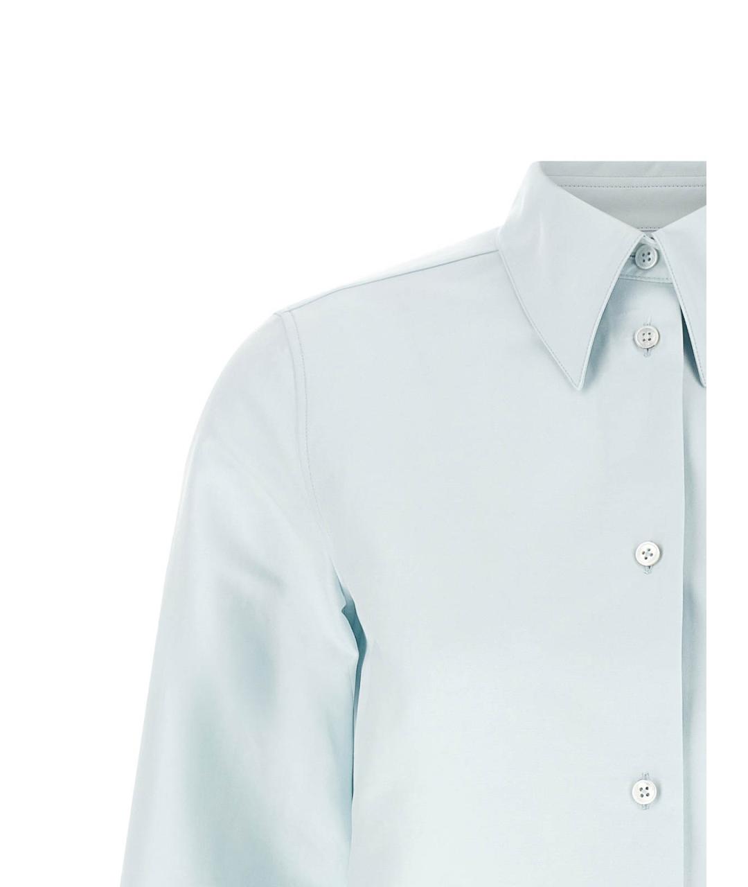 JIL SANDER Голубая хлопковая рубашка, фото 3
