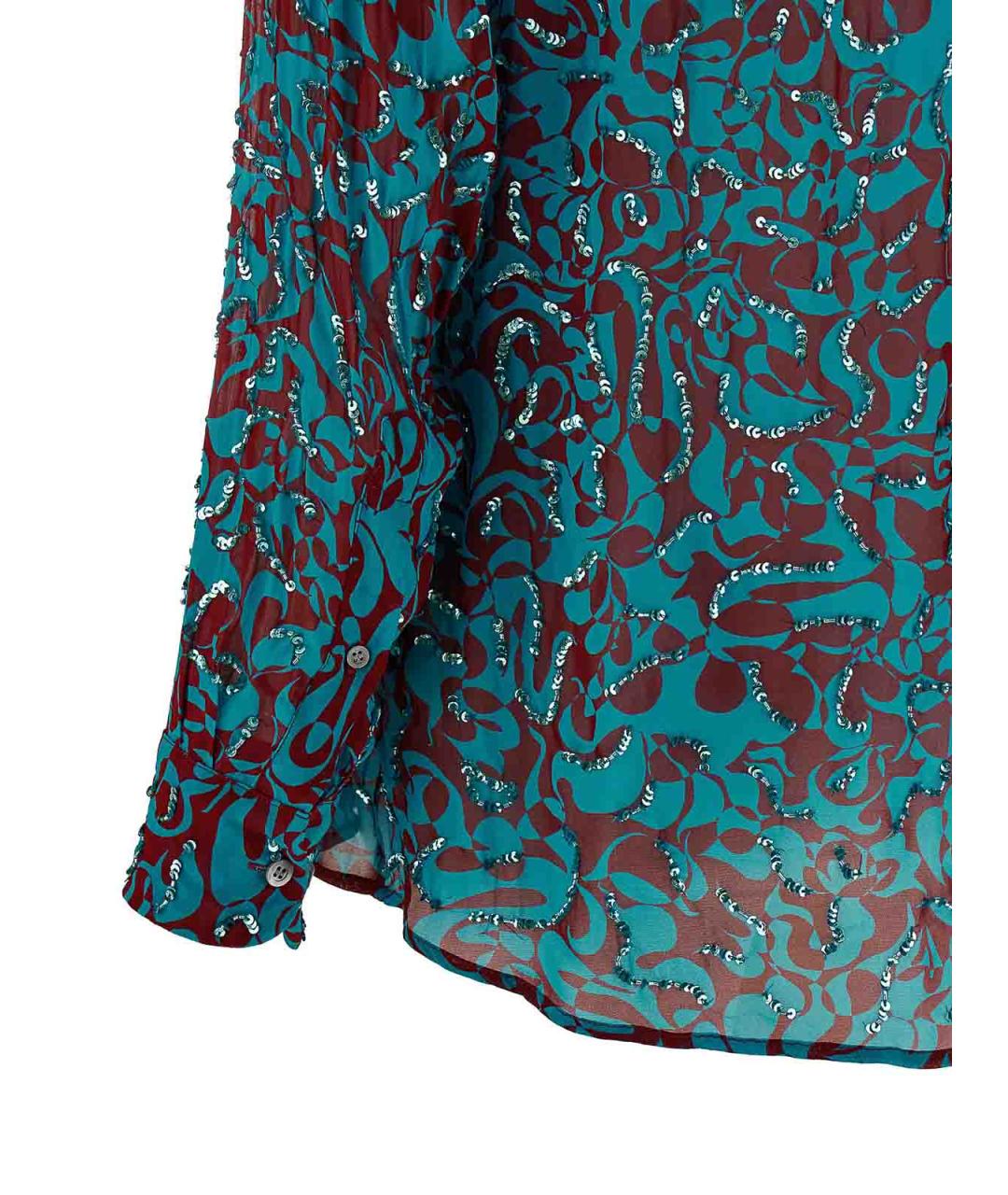 DRIES VAN NOTEN Голубая вискозная рубашка, фото 4