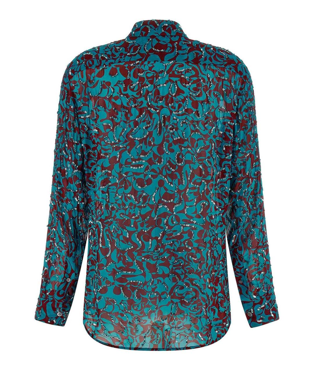 DRIES VAN NOTEN Голубая вискозная рубашка, фото 2