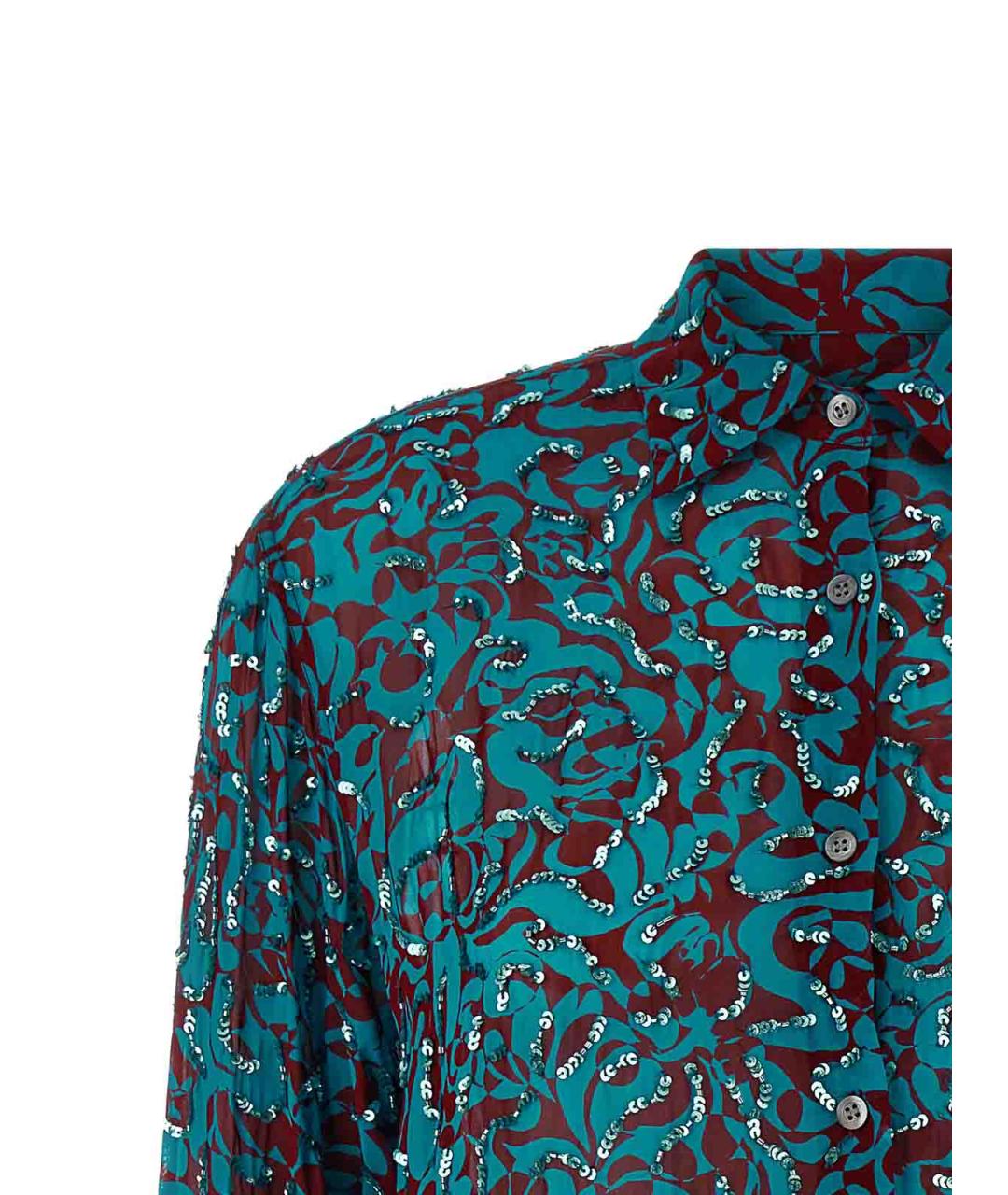 DRIES VAN NOTEN Голубая вискозная рубашка, фото 3