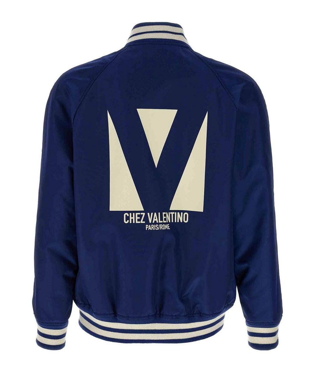 VALENTINO Синяя полиамидовая куртка, фото 2