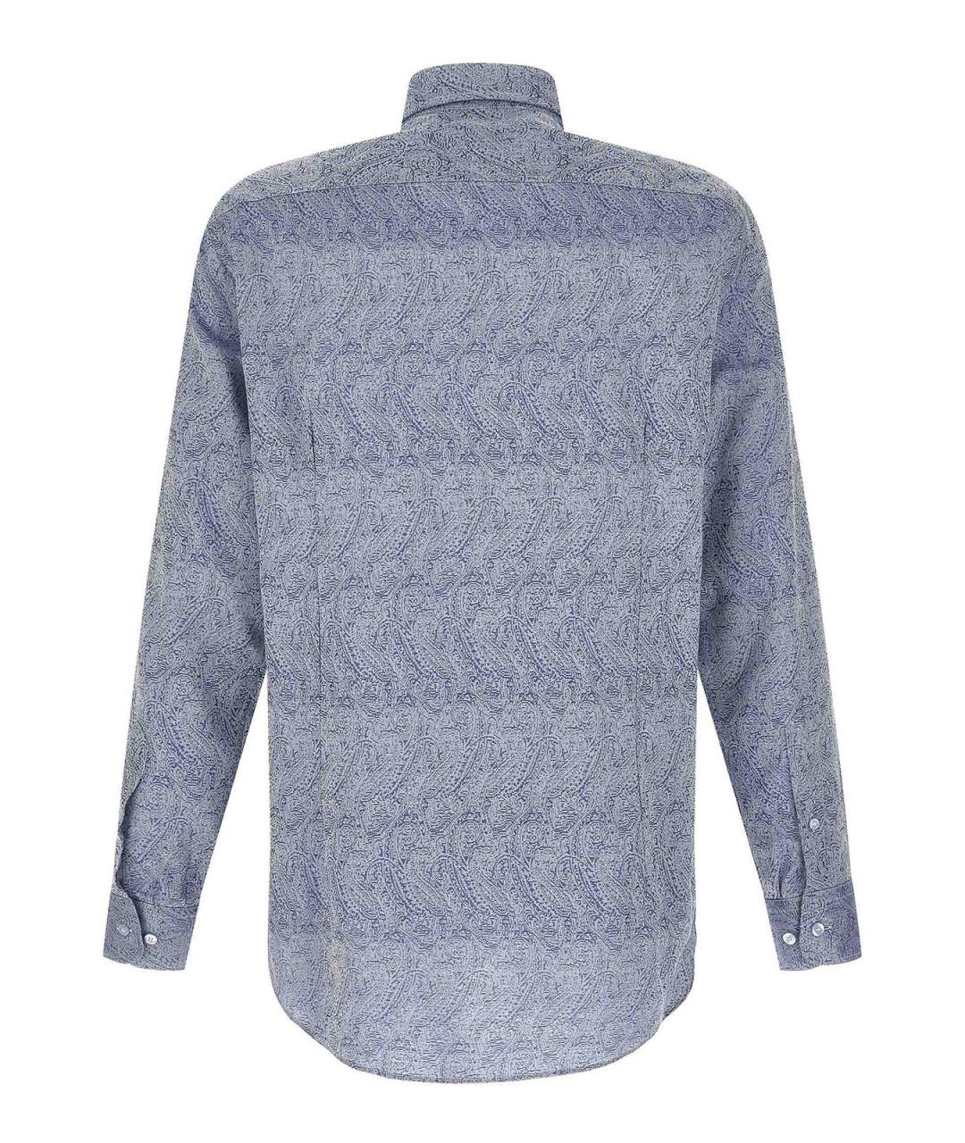 ETRO Синяя хлопковая классическая рубашка, фото 2