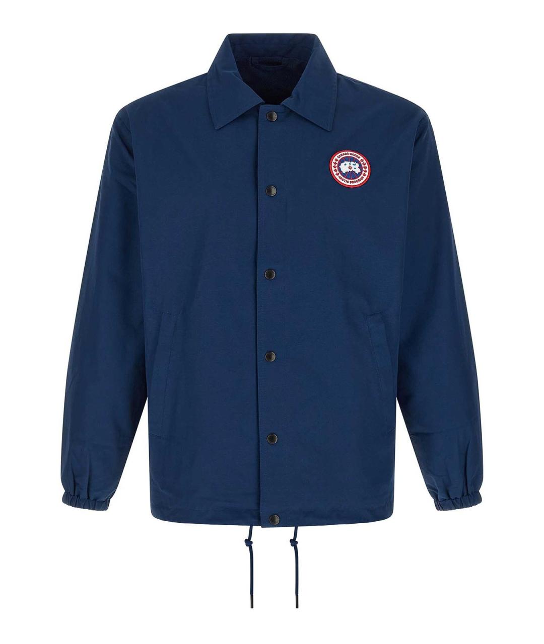 CANADA GOOSE Синяя хлопковая кэжуал рубашка, фото 1