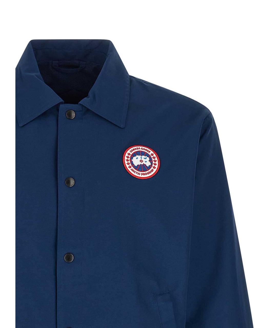 CANADA GOOSE Синяя хлопковая кэжуал рубашка, фото 3