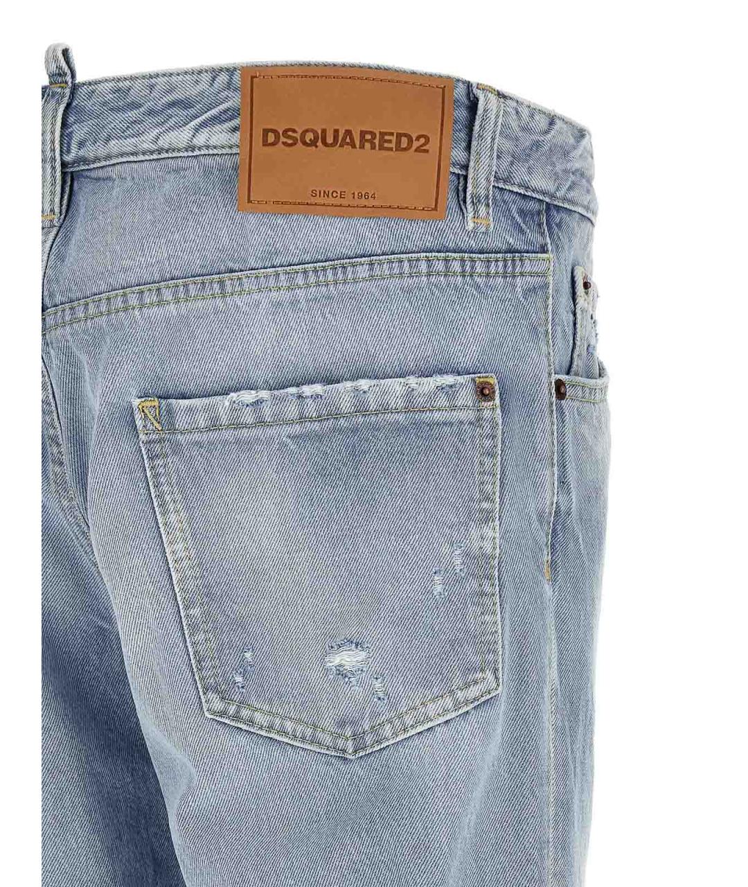 DSQUARED2 Голубые хлопковые джинсы скинни, фото 4